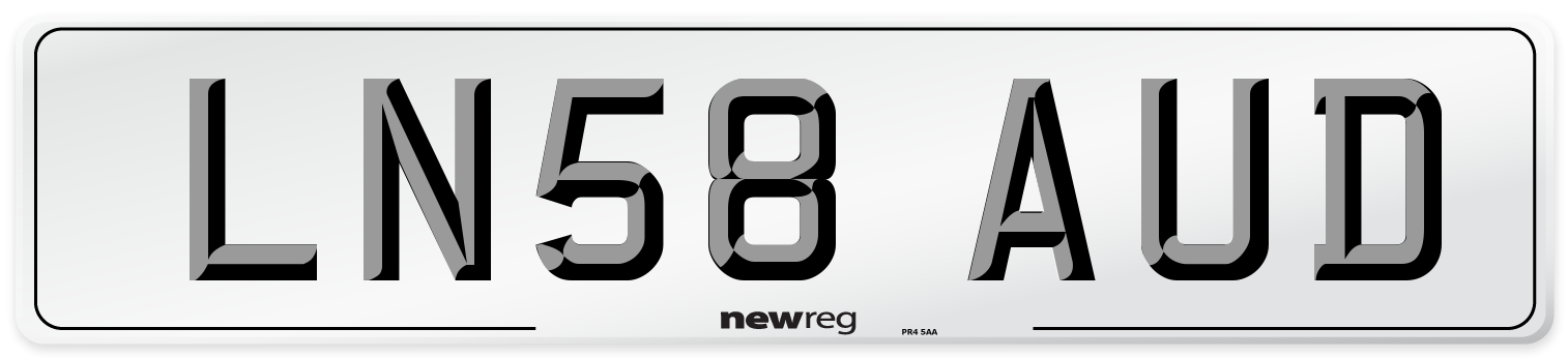 LN58 AUD Number Plate from New Reg